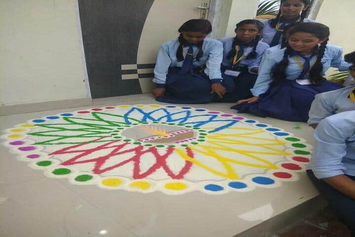 P N National Public School-Rangoli Competition