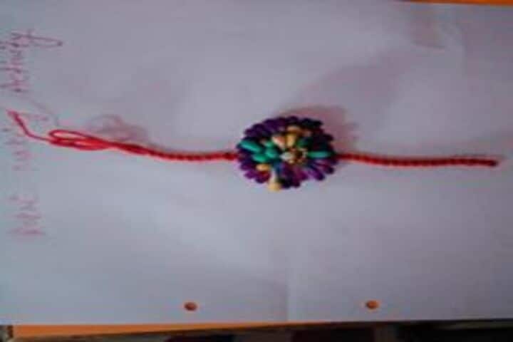 Paras Public School-Rakhi Making Activity