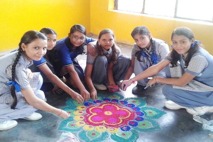 Rishikul International School-rangoli competition