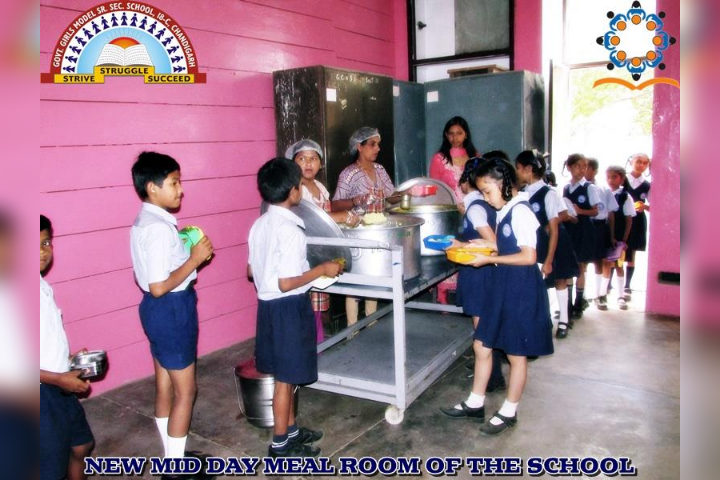 Government Girls Senior Secondary School-Food Distribution to the student