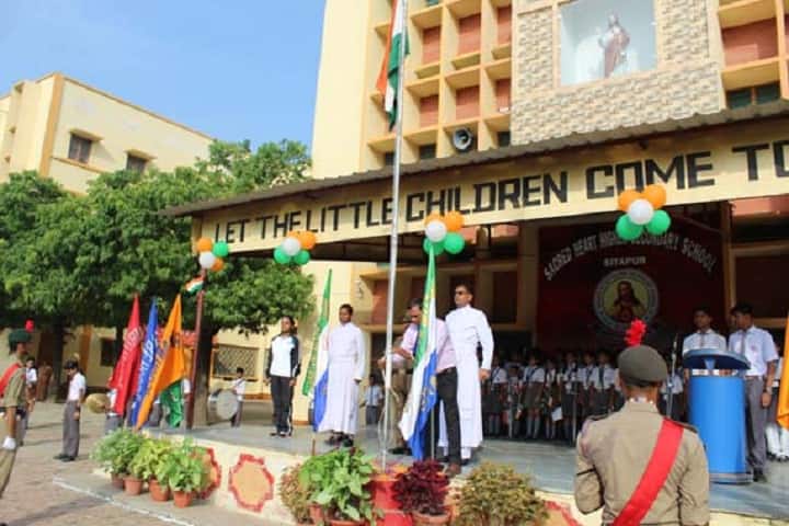 Sacred Heart Higher Secondary School-Flag Hoisting