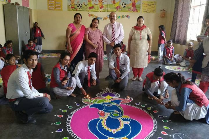 Smt. Kamla Agarwal Public School-Rangoli Competiotion