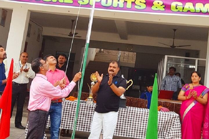 St Xaviers School-Flag Hoisting