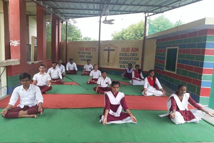 The Model Higher Secondary School-Yoga day