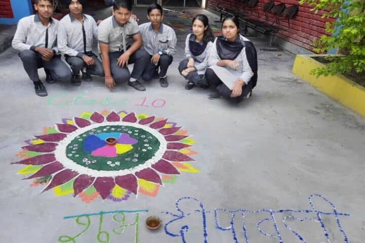 S B N International School-Rangoli Competetion