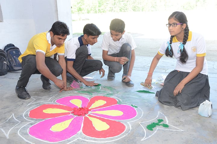 Sarvagya Public School-Rangoli Activity