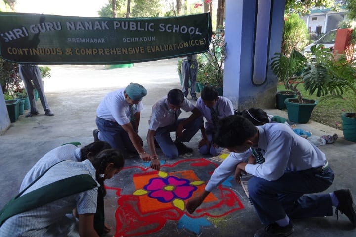 Shri Guru Nanak Public School-Rangoli Event