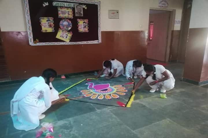 Aadeshwar Academy School Bastar-Rangoli Competition