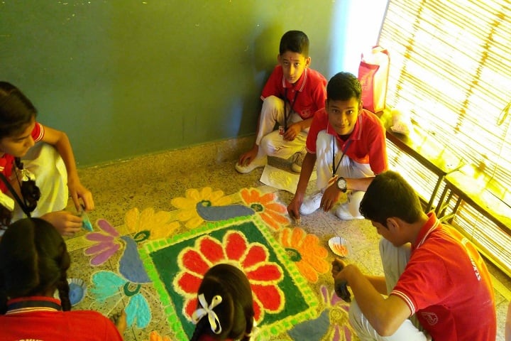 "St. Xaviers Convent School-Rangoli"