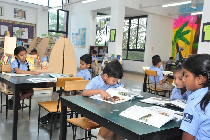 Nalanda International School-Library with reading room