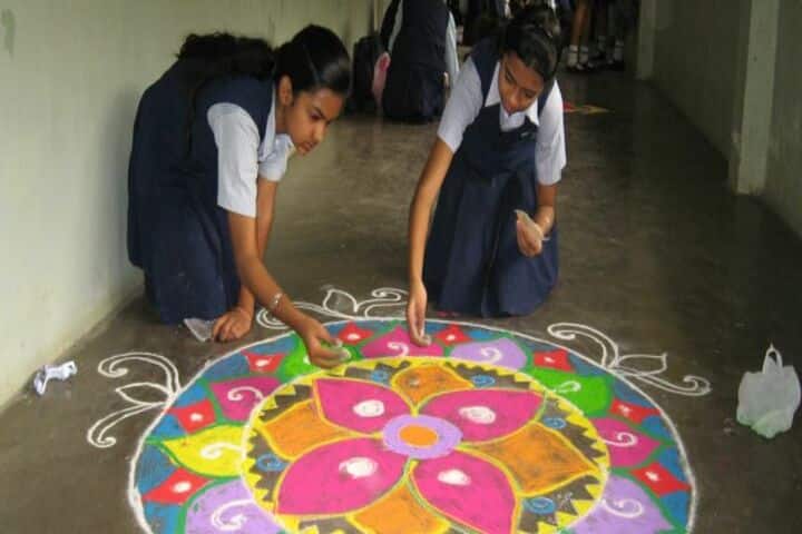 Gulmohur High School-Rangoli Activity