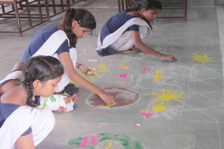 D S M School For Excellence-Rangoli Competition