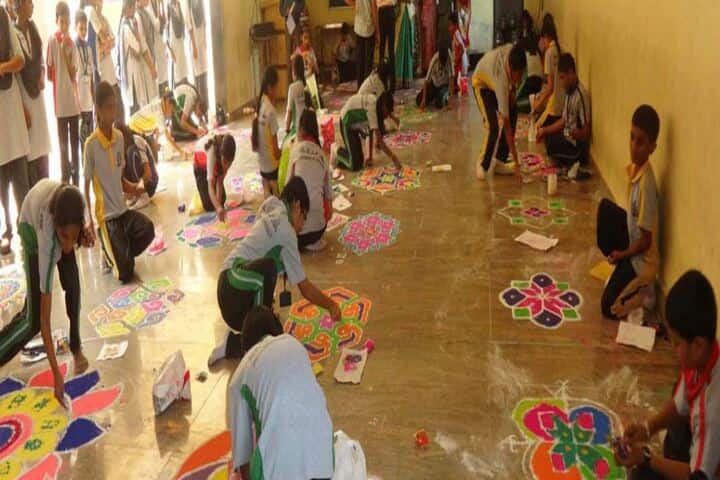 Beena Vaidya International Public School-Rangoli Making