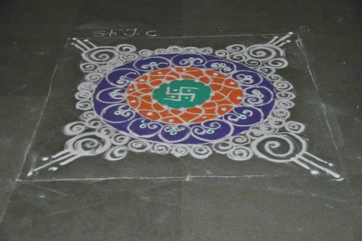 St Peters School-Rangoli