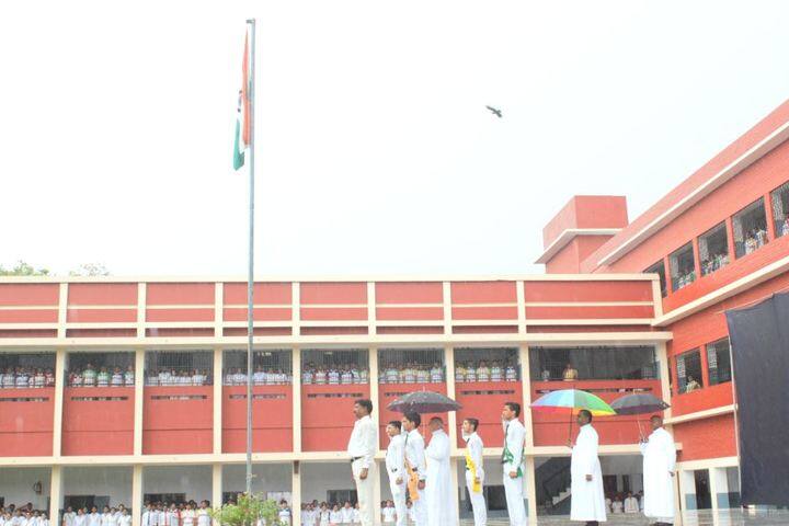 St Johns School-Flag Hoisting