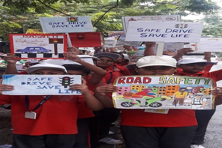 Lions Calcutta Greater Vidya Mandir-Road safety activities