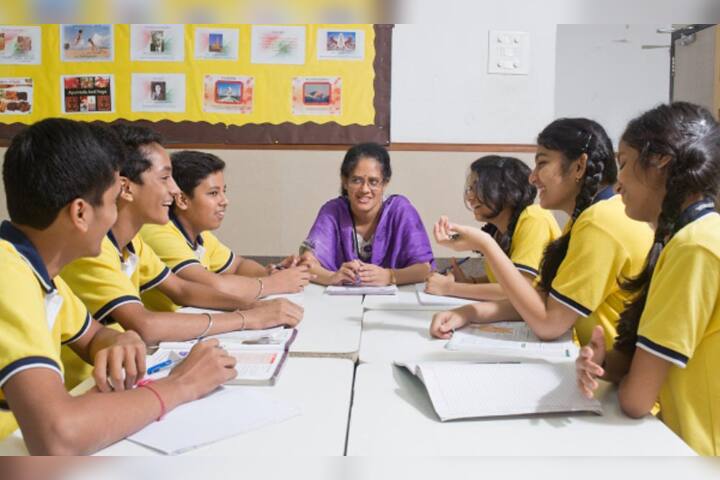 The Universal School, Ghatkopar - Student and Teacher