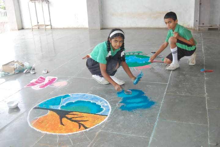 St Josephs Convent School-Rangoli Competition