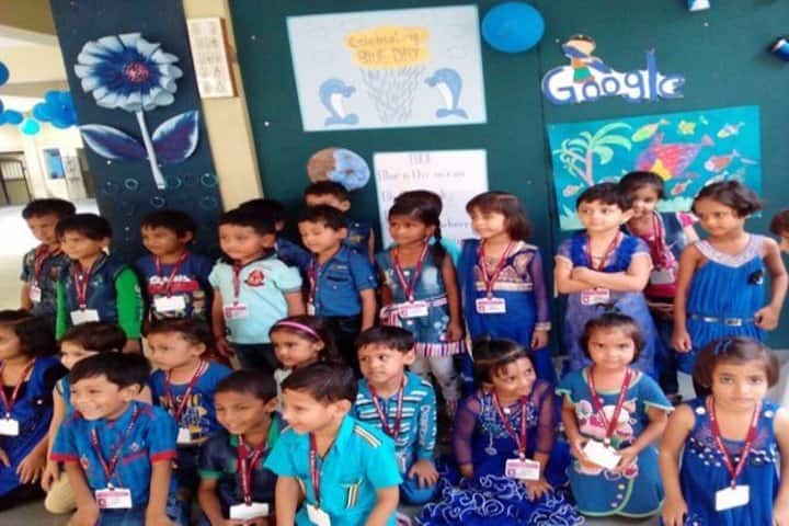 Pragati English Medim School-Blue Day