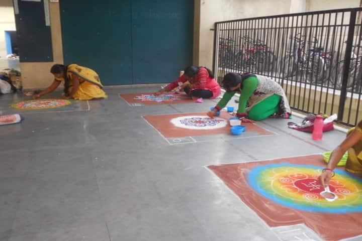 Pragati English Medim School-Rangoli