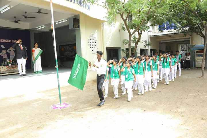 Valliammal Matriculation Higher Secondary School-Flag Hosting