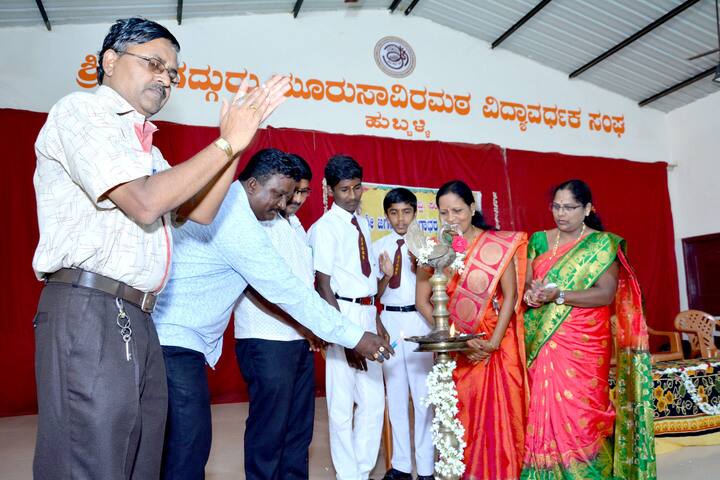 Shri Jagadguru Gangadhar High School-Light the Lamp