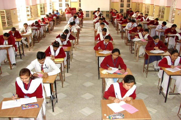 Pink Model School-Exam hall