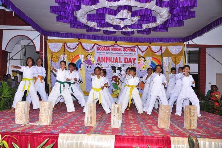 Kodagu Model School-Karate Activity