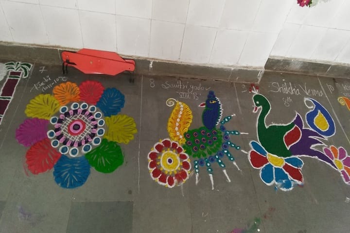 Bharti Vidya Mandir Higher Secondary School-Rangoli Competition