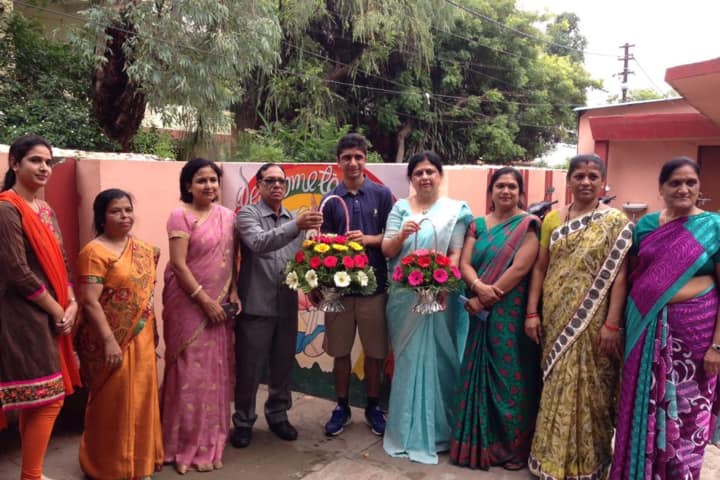Renu Vidya Peeth Higher Secondary School-Welcoming of Cheif Guest