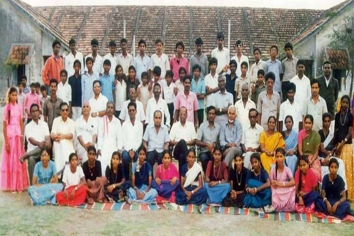 Zilla Parishad High School-Students And Staff Group Photo