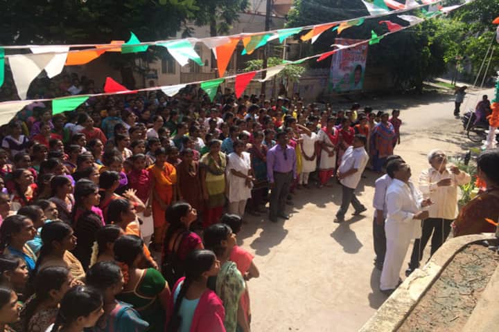 Abhyudaya Mahila Junior College-Flag Hoisting