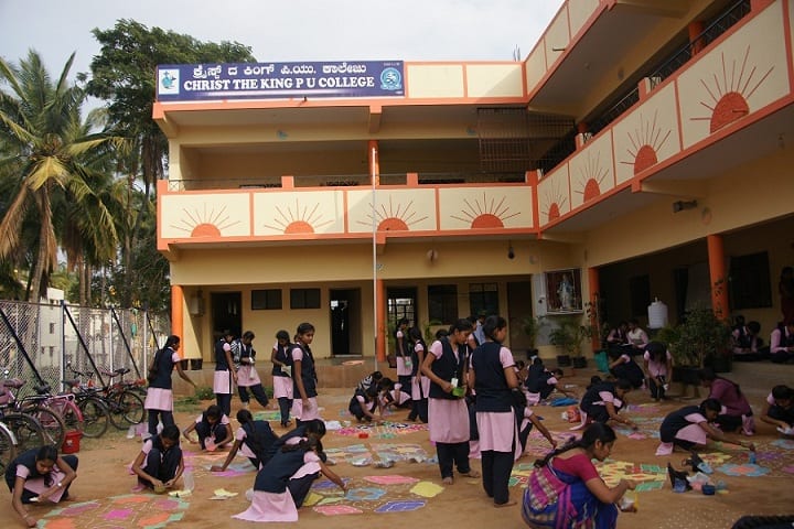 Christ The King Pre University College-Rangoli