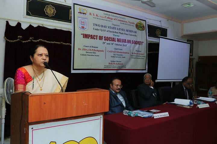 B Y K Sinnar College of Commerce College-Social media Seminar