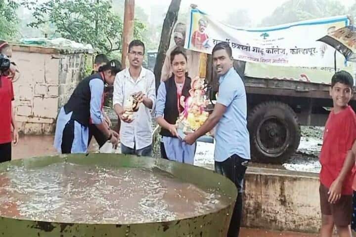 Rajarshi Chhatrapati Shahu College-Eco Friendly Ganapati