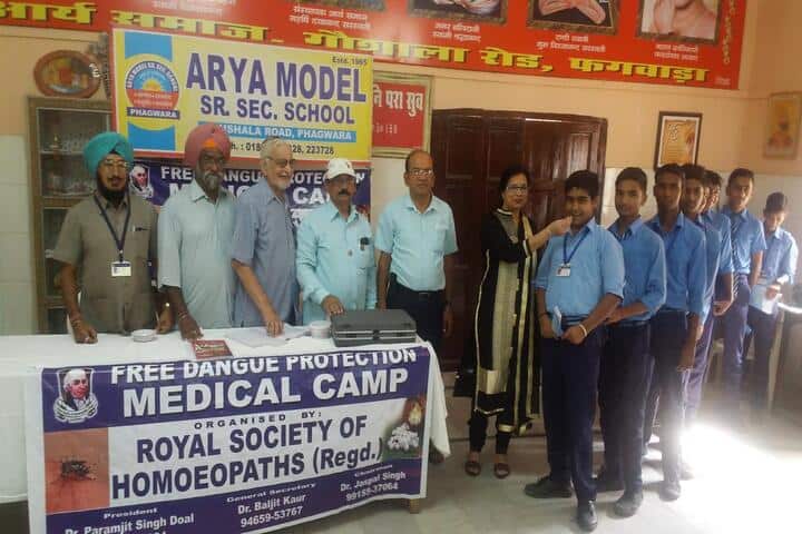 Arya Model Senior Secondary School- Medical Camp