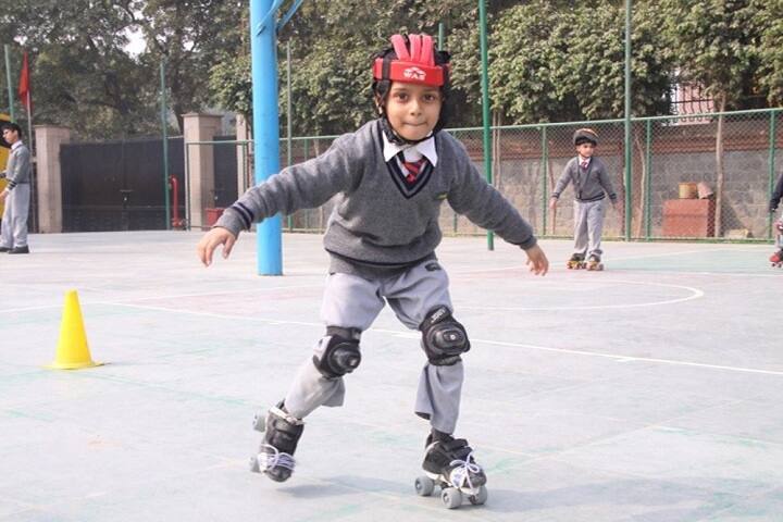 Amity International School-Student Skating in School Premises