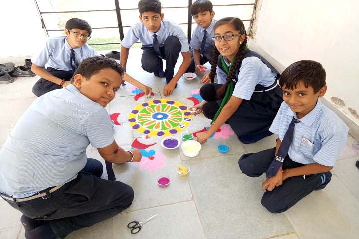 Gokul Global School-Rangoli Competetion