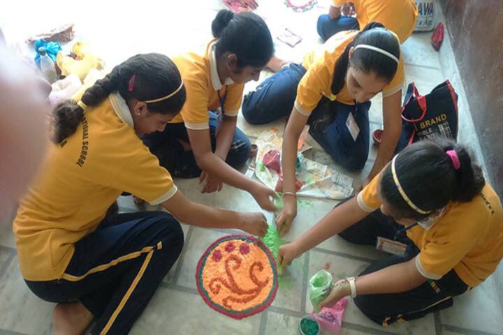 A Xaviers International School-Rangoli Competition