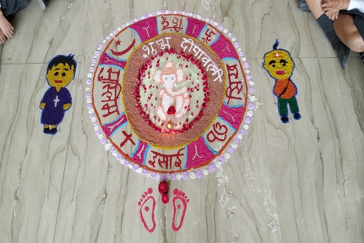Delhi Public School Ambala-Rangoli Competition