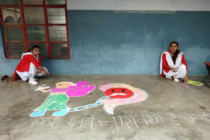 H D Senior Secondary Public School-Rangoli Competition