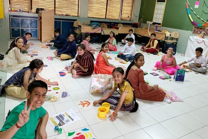 Hallmark Public School-Rangoli Competition