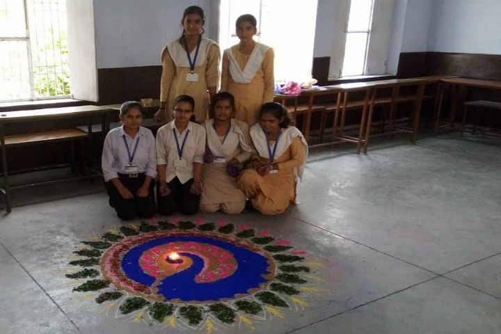 M D Senior Secondary School-Rangoli Competition