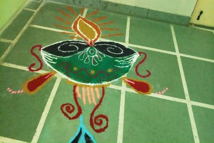 Sanskriti Convent School-Rangoli Competition