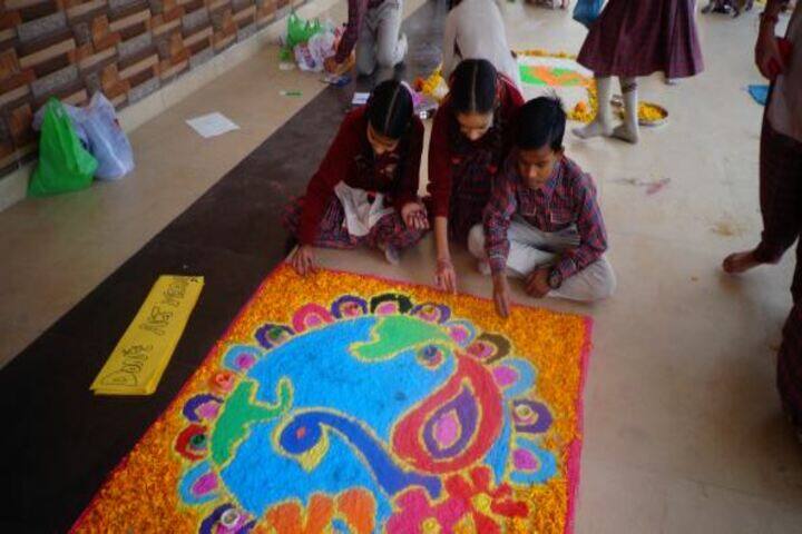 Maharaja Harisingh D A V Centanary Public School-Rangoli Decoration