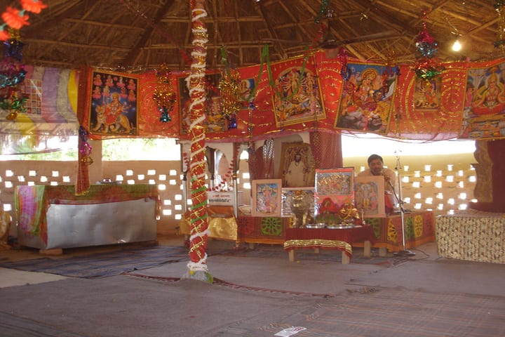 Sh Guru Gang Devji Model School-Inside Temple