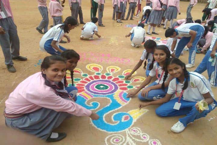 Holy Child Public School-Tree Rangoli Competition