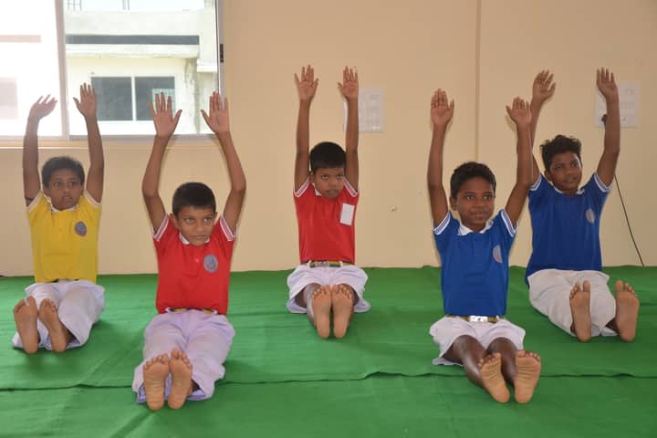 J K International School-Yoga Day