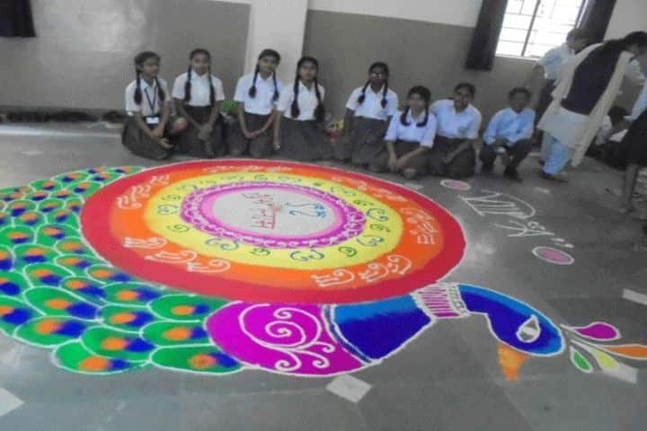 Sachidanand Gyan Bharti Model School-Rangoli Competition
