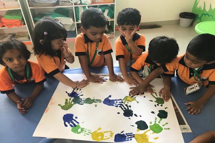 Asia Pacific World School-Hand Print Activity
